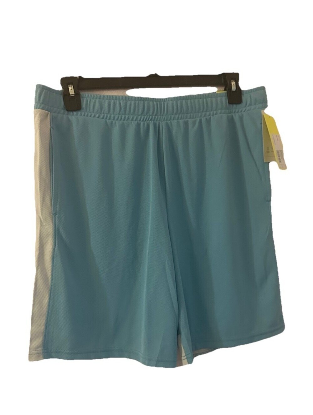 All In Motion Men's Athletic Shorts Large Mesh Light Blue Basketball Short NWT